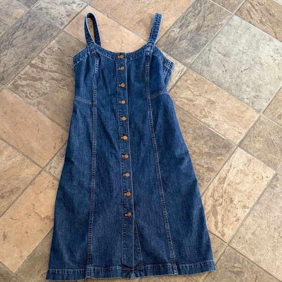 Madewell Dresses & Skirts - Madewell Button-Front Denim Sundress - Dark Blue